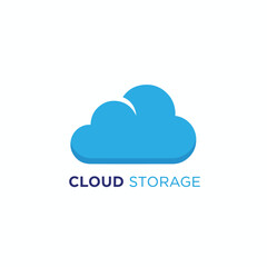Modern Cloud Storage Logo – Minimal Tech Symbol for Data Backup & Cloud Services