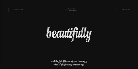 Alphabet Bold Grunge Font. Rustic Font. Distressed Font. Rough Font. Uppercase. Number . For Fashion Brand Sport Film Movie Design .Vector illustration