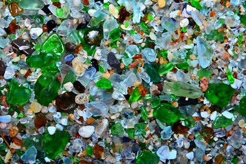 Sea glass, a beautiful mixture of colours that nature has combined on the shores of the ocean