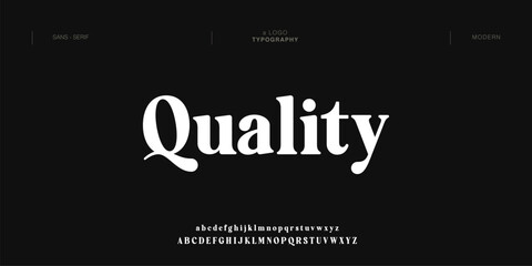 Quality minimal modern logo alphabet fonts. Typography minimalist urban sana serif digital fashion future creative logos fonts. vector illustration