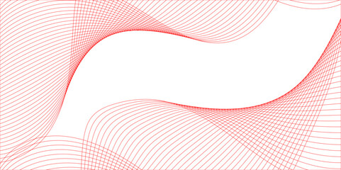 White wave curve lines banner background design. Abstract soft wave lines dynamic flowing red  isolated background. Vector Illustration of the red pattern of lines. stripes on white.