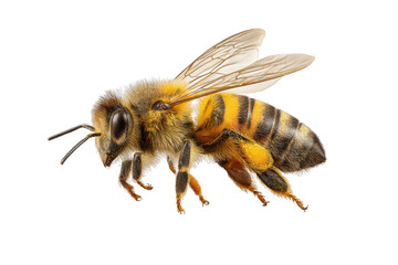 Honeybee in Flight Close-up Photography of a Western Honey Bee