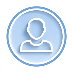shopper buyer audience target persona A minimalistic avatar icon representing a person in a modern design style, suitable for various digital applications.