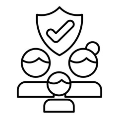 Family Protection line icon