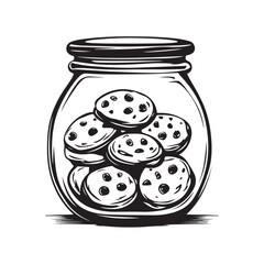 Vector illustration of assorted traditional cookies in jars, perfect for festive occasions such as Eid al-Fitr