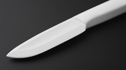 Closeup of plastic knife
