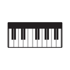 Fototapeta premium piano keyboard flat icon vector