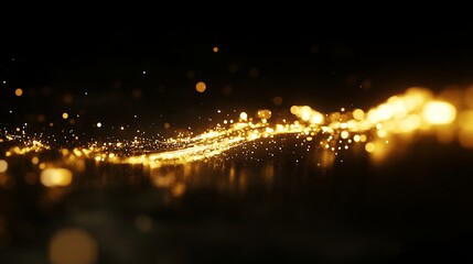 Abstract golden wave effect
