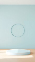 Minimalist pastel blue product display background
