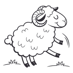 Obraz premium vector illustration of sheep