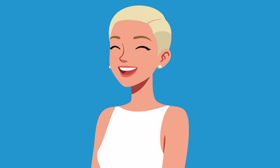 Minimalist Vector Woman Profile