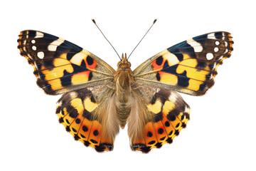 Fototapeta premium Vibrant Painted Lady Butterfly Close-up Detailed View of Wings and Body
