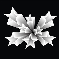 Abstract background with 3d stars