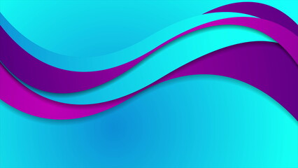Blue and violet waves minimal abstract elegant background
