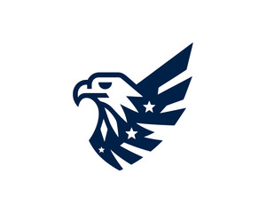 American eagle logo in logo trend style