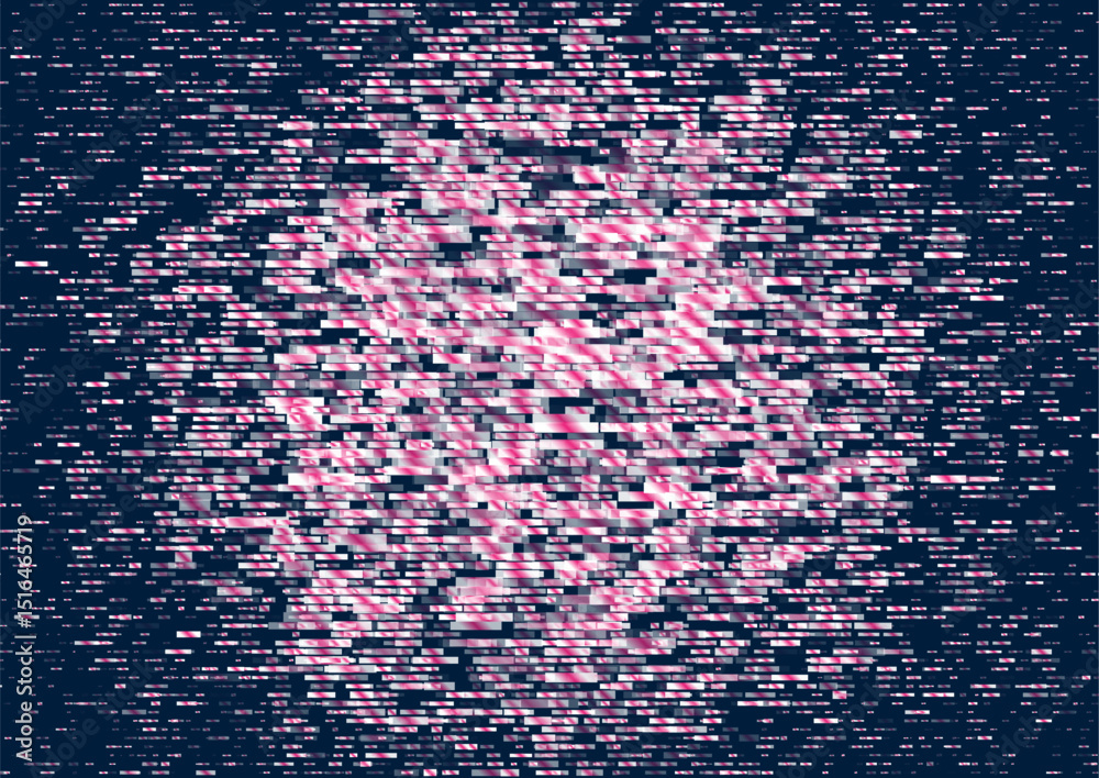 Aufkleber pink and white small stripes minimal abstract geometric background. pixel art vector design