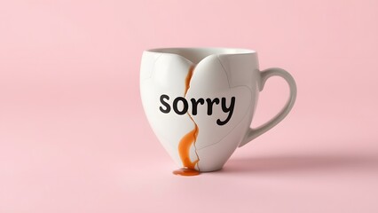Heart shape cup of coffee 