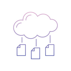 Cloud Data Vector icon