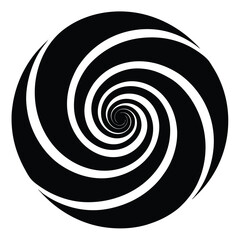 Naklejka premium black and white spiral