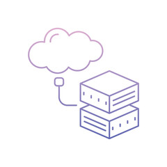 Cloud Storage Vector icon