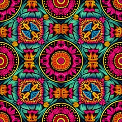 Vivid Mandala: Kaleidoscope of Colors and Intricate Patterns