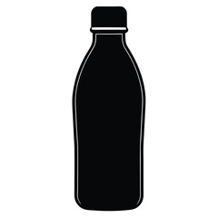 water bottle icon, drink container vector, plastic bottle silhouette
