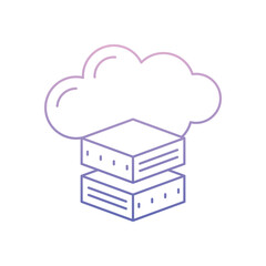 Cloud Server Vector icon