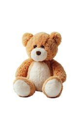 Obraz premium An adorable, fluffy brown teddy bear sitting, ready for cuddles and play.