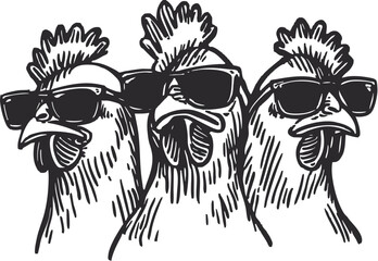 Fototapeta premium vector illustration of a chicken, rooster vector, animal farm vector