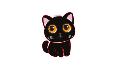 Cat cute emoji icon vector image.