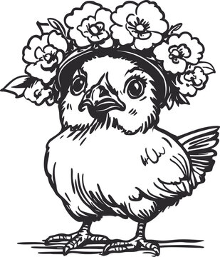 vector illustration of a chicken, rooster vector, animal farm vector