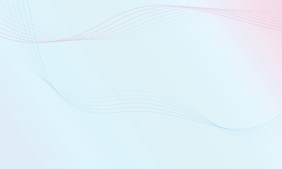 Elegant wave lines drift through soft pastel gradients, evoking harmony and simplicity in digital design art blur and bland background 