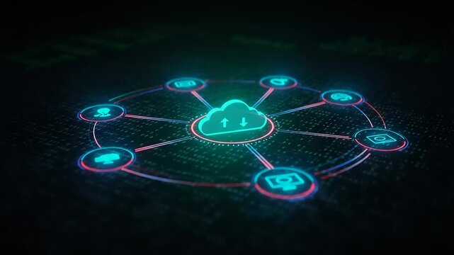 Cloud computing network graphic