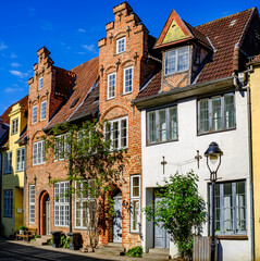 historic buildings at the olt town of Luebeck - germany