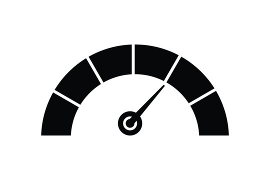 speedometer icon. Speedometer Silhouette Icon .