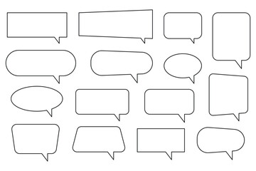 Obraz premium Speech bubble comic buttons for web design. Speech bubble collection. Speech bubble box icon.