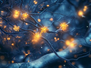 High-tech growth hormone molecule representation in scientific visualization abstract concept technology environment digital viewpoint