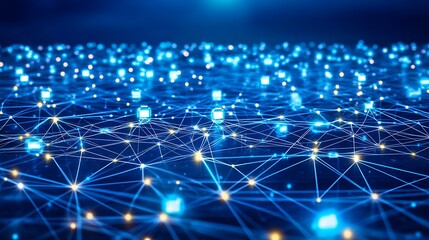 Abstract network of interconnected data points (1)