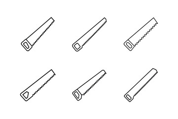 saw outline vector illustration