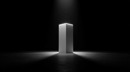 Elegant White Cardboard Packaging Premium Product Presentation Minimalist Design Studio Shot Brand Identity Unveiled Clean Aesthetics Modern Commerce Sustainable Materials Display Stand
