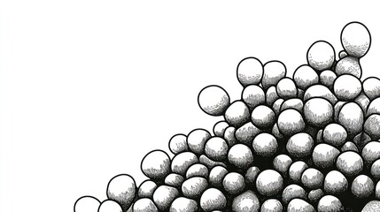 Abstract graphic of clustered circles