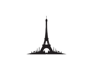 City Tower Silhouette Vector Illustration