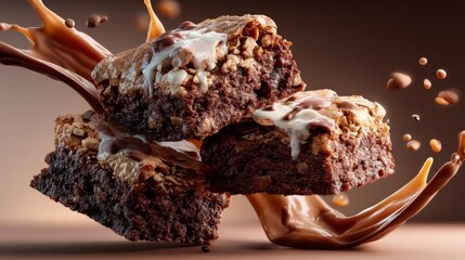Chocolate brownie cake dessert recipe from a cozy bakery indulge in deliciousness at home