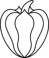 Abstract Vegetable Line Drawing Clipart.