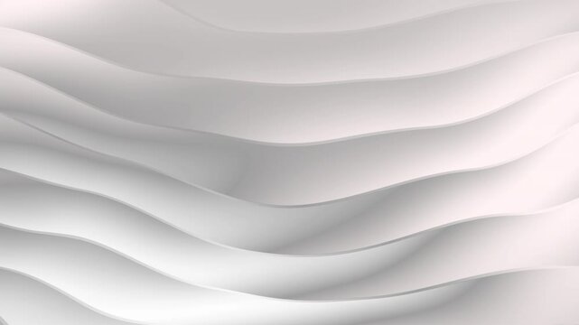 Modern abstract background with smooth white and grey wave animation in seamless loop. Suitable for high-end digital projects including websites, motion graphics, branding elements, and artistic