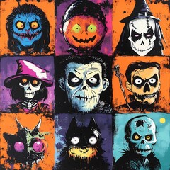 Spooky Fun: Whimsical Halloween Monsters.