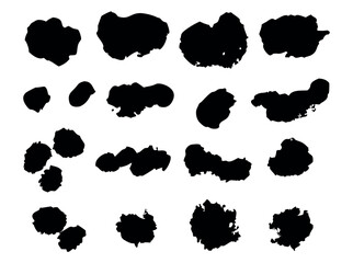 Abstract Ink Blot Design on White Background, Abstract Black and White Blot Pattern Design, collection of unique, abstract ink blot designs, black and white, art, artistic, pattern, texture, backgroun