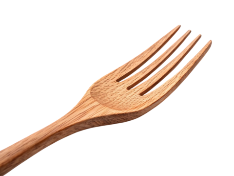 Minimalist Photo of a Wooden Fork Simple Elegance in Kitchen Utensils