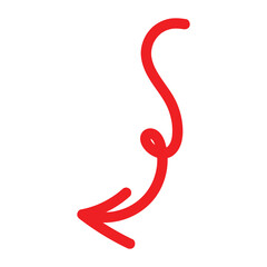 Naklejka premium Red Looping Arrow Design