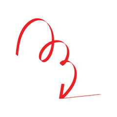 Red Arrow with Elegant Loop
